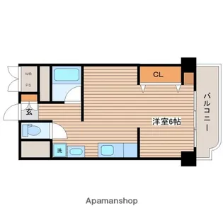 シャンボール東雲【4階】の間取り