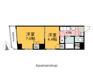 ボヌール舟入【3階】の間取り