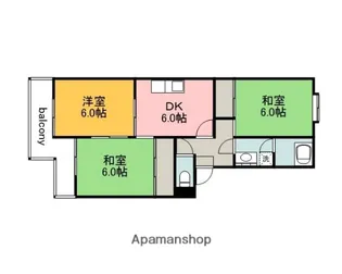 コーポ仁井田ビル【3階】の間取り