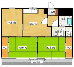 ハイコーポ矢野【201号室】の間取り