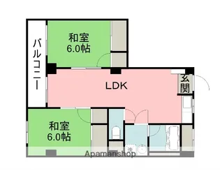 永田マンション【1階】の間取り