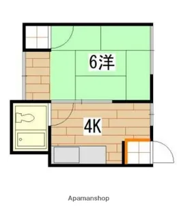 渡部第3コーポ【102号室】の間取り