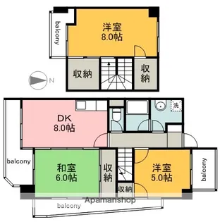 シティハイツ舟入【5階】の間取り
