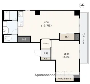 スカイハイツ3号【2階】の間取り