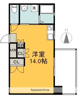 ハレルSA1ビル【203号室】の間取り
