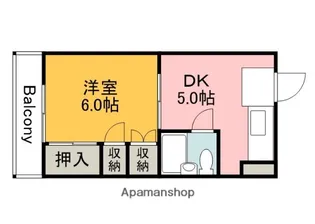 飯田コーポラス【2階】の間取り