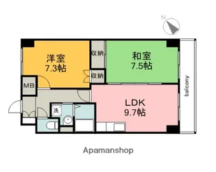 田部ビル【9階】の間取り