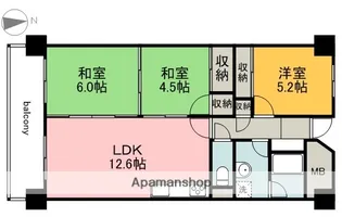 鶴見ハイタウン【2階】の間取り