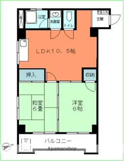 ISKマンション(旧 浜本マンション)【402号室】の間取り