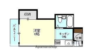 第2水口ビル【203号室】の間取り