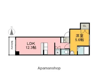 ライブタウン中央通り【9階】の間取り