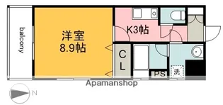 アイビースクエア寺町【4階】の間取り