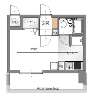 ダイアパレス平和通り【4階】の間取り