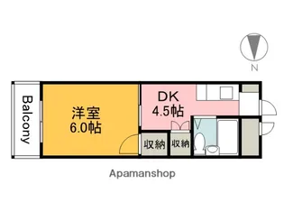 グレイス米田【201号室】の間取り