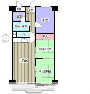 アームズ皆実【5階】の間取り