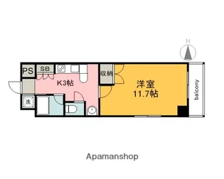 M6BLDG【503号室】の間取り