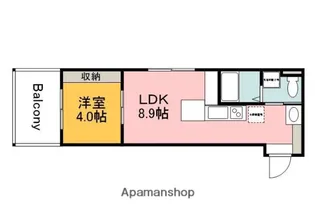 パークスISAMU【204号室】の間取り
