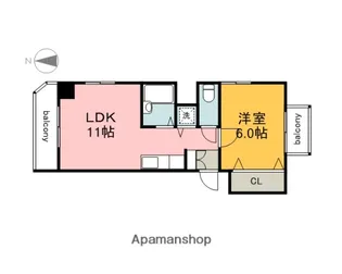福地産業加古町ビル【2階】の間取り