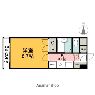 3rdIKEMOTO【3階】の間取り