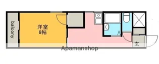 ハイツAI江波【201号室】の間取り