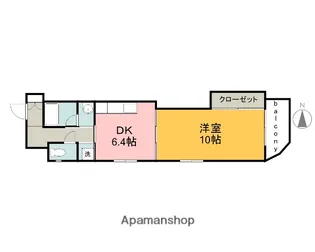 プレイス十日市【6階】の間取り
