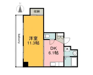 プレイス十日市【803号室】の間取り