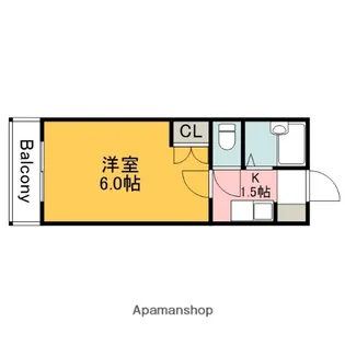 浜町グランコート【6階】の間取り