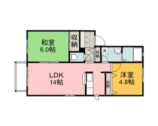 ディアス立村 B棟【0202号室】の間取り
