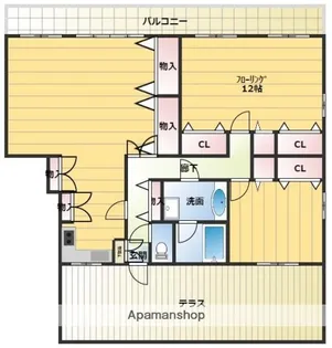 ヒルサイド比治山【4階】の間取り