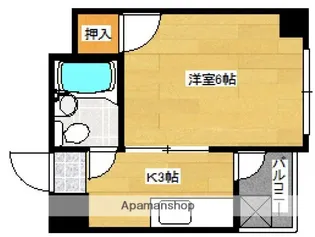 コーポ紀本【303号室】の間取り