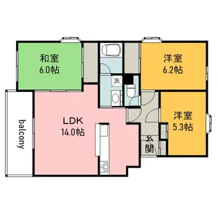 メゾンマルシン【2階】の間取り