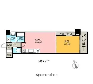 ブラッサム己斐本町【403号室】の間取り