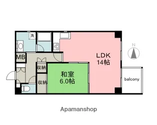 ベルソーレ松本【2階】の間取り