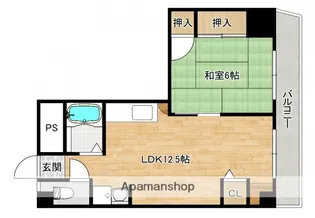 第三津広ビル【9階】の間取り