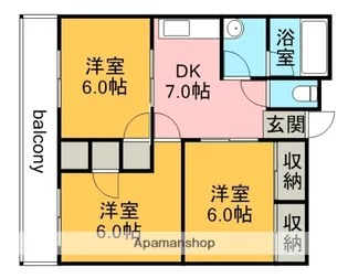 横山ビル【4階】の間取り