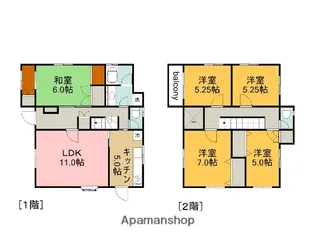 広島県広島市西区井口台1丁目【一戸建】の間取り