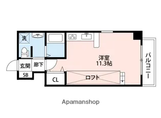 幟町シールド【5階】の間取り