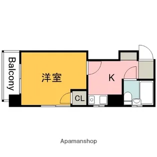 WING舟入【201号室】の間取り