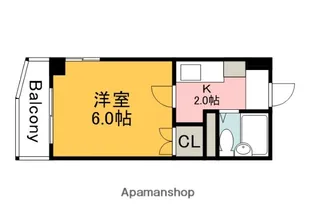 シャトー三滝【306号室】の間取り