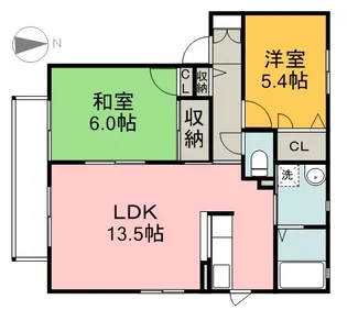 Y’S EBA C棟【0102号室】の間取り