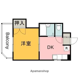 グリーンハイム九軒町【1階】の間取り
