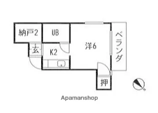 シャンポール【201号室】の間取り
