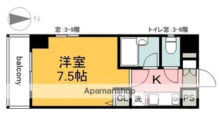 第2片山ビル【703号室】の間取り
