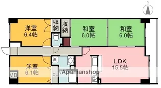 ホウライツルビル【5階】の間取り