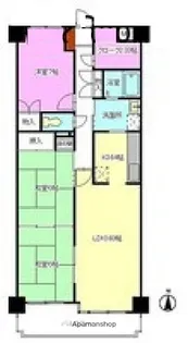 ホウライツルビル【5階】の間取り