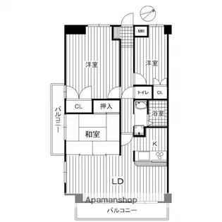 天衣中筋【403号室】の間取り