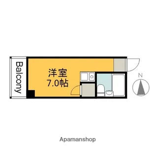 パートナー広島【9階】の間取り