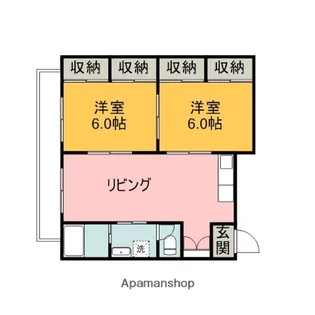 公園通り大須賀【6階】の間取り