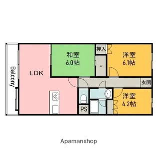 庚午パークホームズ【4階】の間取り