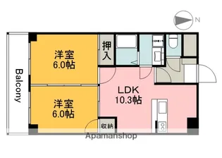 セポ草津南(旧ポニクレール梅ヶ台)【1階】の間取り